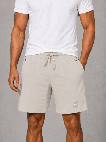 Men's Casual Shorts with Elastic Waistband & Adjustable Drawstring, Regular Fit Everyday Shorts with Side Pockets