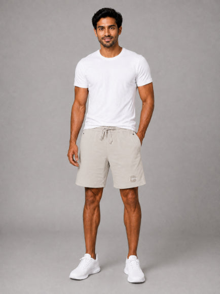 Men's Casual Shorts with Elastic Waistband & Adjustable Drawstring, Regular Fit Everyday Shorts with Side Pockets