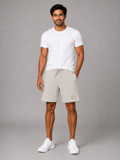 Men's Casual Shorts with Elastic Waistband & Adjustable Drawstring, Regular Fit Everyday Shorts with Side Pockets