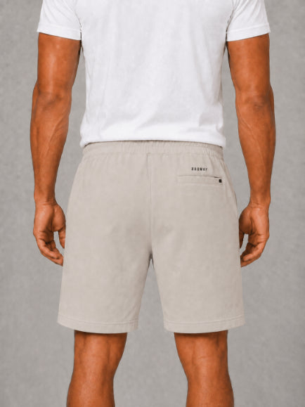 Men's Casual Shorts with Elastic Waistband & Adjustable Drawstring, Regular Fit Everyday Shorts with Side Pockets