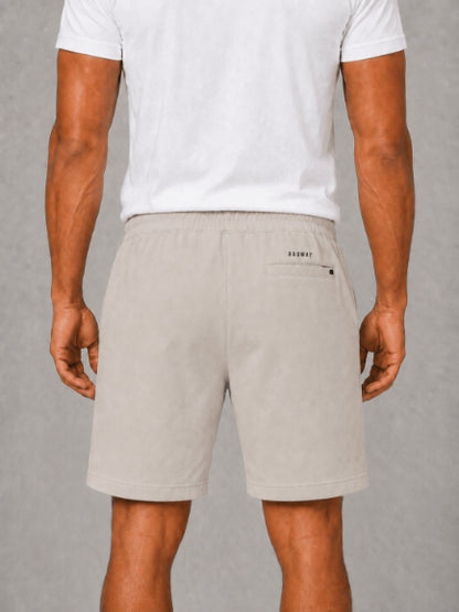 Men's Casual Shorts with Elastic Waistband & Adjustable Drawstring, Regular Fit Everyday Shorts with Side Pockets