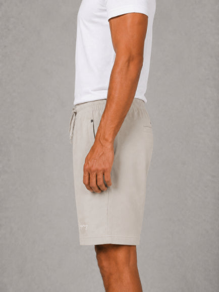 Men's Casual Shorts with Elastic Waistband & Adjustable Drawstring, Regular Fit Everyday Shorts with Side Pockets
