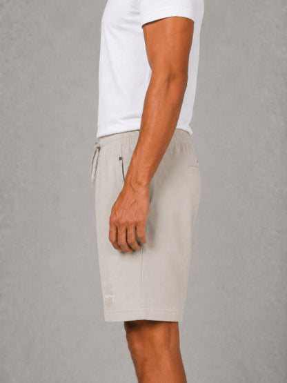 Men's Casual Shorts with Elastic Waistband & Adjustable Drawstring, Regular Fit Everyday Shorts with Side Pockets