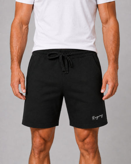 Men's Casual Shorts with Elastic Waistband & Adjustable Drawstring, Regular Fit Everyday Shorts with Side Pockets