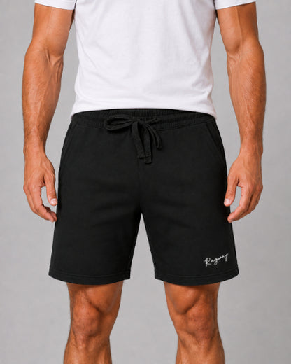 Men's Casual Shorts with Elastic Waistband & Adjustable Drawstring, Regular Fit Everyday Shorts with Side Pockets