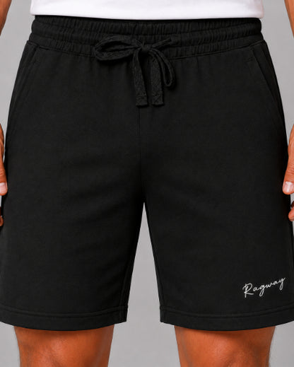 Men's Casual Shorts with Elastic Waistband & Adjustable Drawstring, Regular Fit Everyday Shorts with Side Pockets