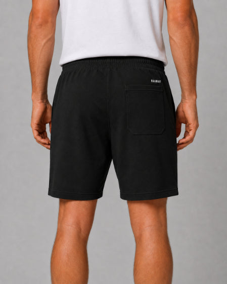 Men's Casual Shorts with Elastic Waistband & Adjustable Drawstring, Regular Fit Everyday Shorts with Side Pockets