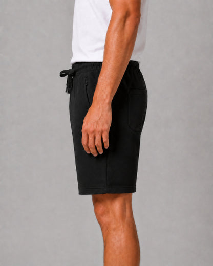 Men's Casual Shorts with Elastic Waistband & Adjustable Drawstring, Regular Fit Everyday Shorts with Side Pockets