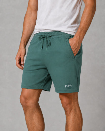 Men's Casual Shorts with Elastic Waistband & Adjustable Drawstring, Regular Fit Everyday Shorts with Side Pockets