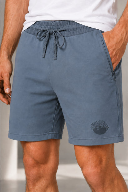 Men's Casual Shorts with Elastic Waistband & Adjustable Drawstring, Regular Fit Everyday Shorts with Side Pockets