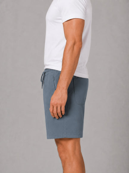 Men's Casual Shorts with Elastic Waistband & Adjustable Drawstring, Regular Fit Everyday Shorts with Side Pockets