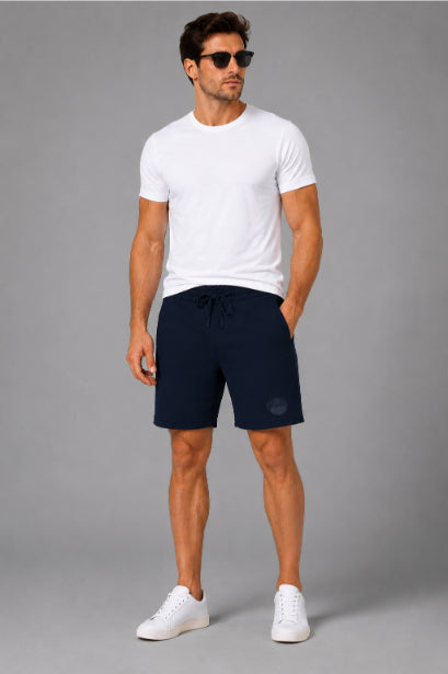 Men's Casual Shorts with Elastic Waistband & Adjustable Drawstring, Regular Fit Everyday Shorts with Side Pockets