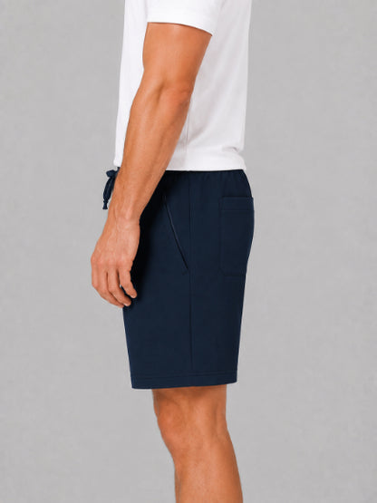 Men's Casual Shorts with Elastic Waistband & Adjustable Drawstring, Regular Fit Everyday Shorts with Side Pockets
