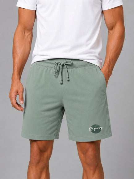 Men's Casual Shorts with Elastic Waistband & Adjustable Drawstring, Regular Fit Everyday Shorts with Side Pockets