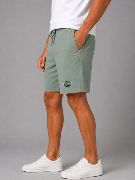 Men's Casual Shorts with Elastic Waistband & Adjustable Drawstring, Regular Fit Everyday Shorts with Side Pockets