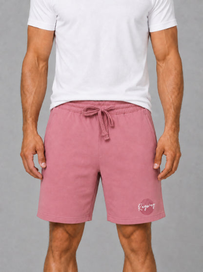 Men's Casual Shorts with Elastic Waistband & Adjustable Drawstring, Regular Fit Everyday Shorts with Side Pockets