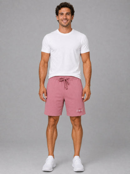 Men's Casual Shorts with Elastic Waistband & Adjustable Drawstring, Regular Fit Everyday Shorts with Side Pockets