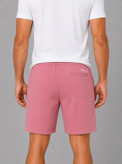 Men's Casual Shorts with Elastic Waistband & Adjustable Drawstring, Regular Fit Everyday Shorts with Side Pockets