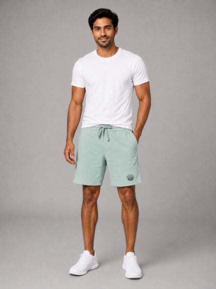 Men's Casual Shorts with Elastic Waistband & Adjustable Drawstring, Regular Fit Everyday Shorts with Side Pockets