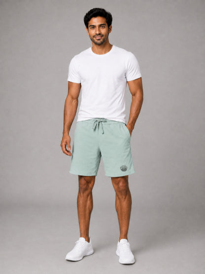 Men's Casual Shorts with Elastic Waistband & Adjustable Drawstring, Regular Fit Everyday Shorts with Side Pockets