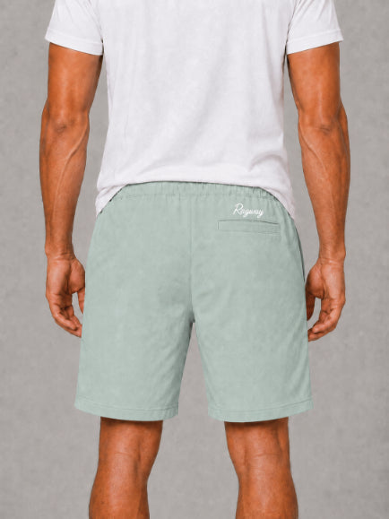 Men's Casual Shorts with Elastic Waistband & Adjustable Drawstring, Regular Fit Everyday Shorts with Side Pockets