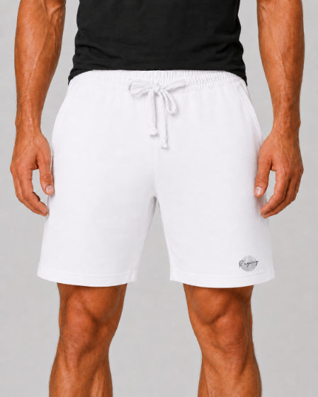 Men's Casual Shorts with Elastic Waistband & Adjustable Drawstring, Regular Fit Everyday Shorts with Side Pockets