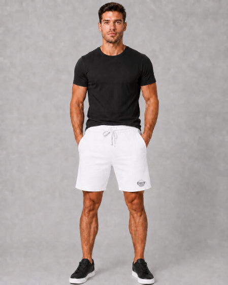 Men's Casual Shorts with Elastic Waistband & Adjustable Drawstring, Regular Fit Everyday Shorts with Side Pockets