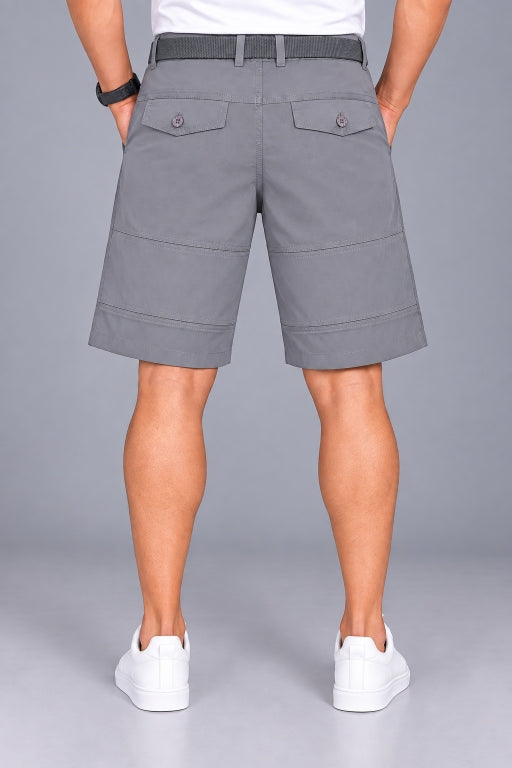 Men’s Cotton Cargo Shorts with Adjustable Belt