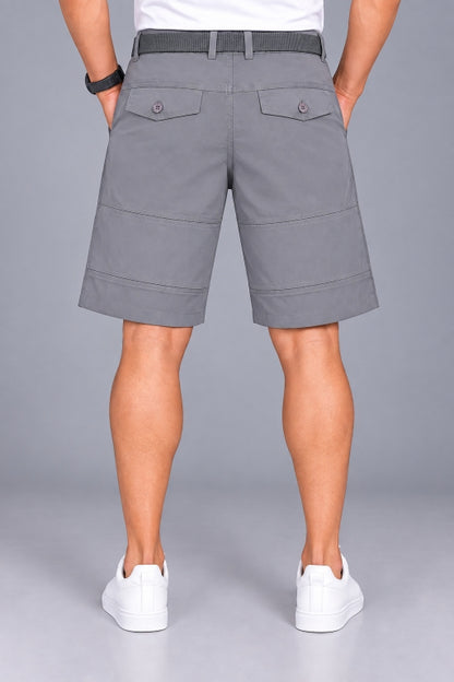 Men’s Cotton Cargo Shorts with Adjustable Belt