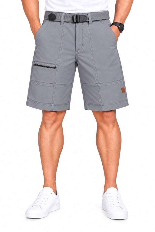 Men’s Cotton Cargo Shorts with Adjustable Belt