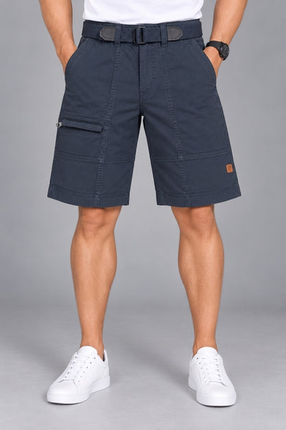 Men’s Cotton Cargo Shorts with Adjustable Belt
