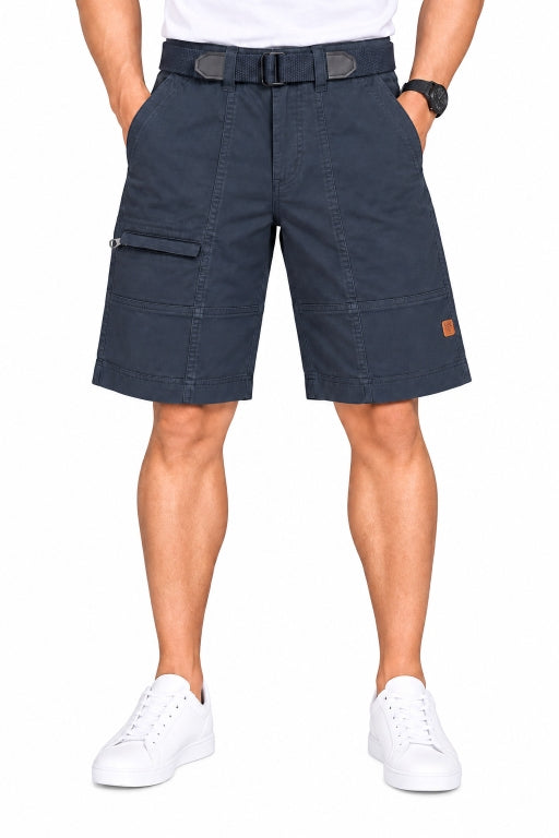 Men’s Cotton Cargo Shorts with Adjustable Belt