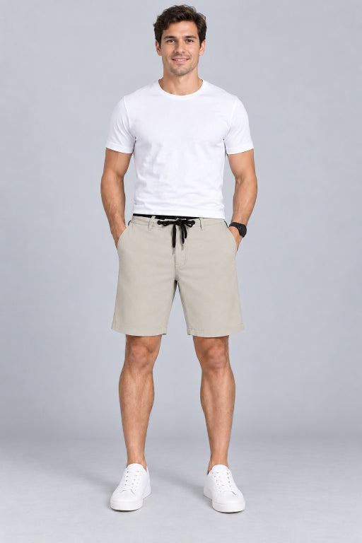 Men’s Cotton Shorts with Drawstring Waist