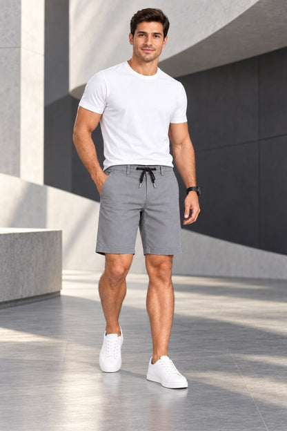 Men’s Cotton Shorts with Drawstring Waist