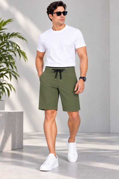 Men’s Cotton Shorts with Drawstring Waist