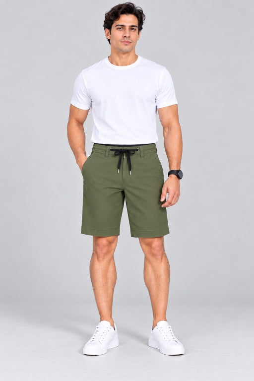 Men’s Cotton Shorts with Drawstring Waist