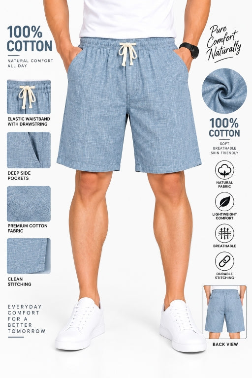 Men’s Cargo Shorts with Utility Pockets | Regular Fit Casual Knee-Length Shorts