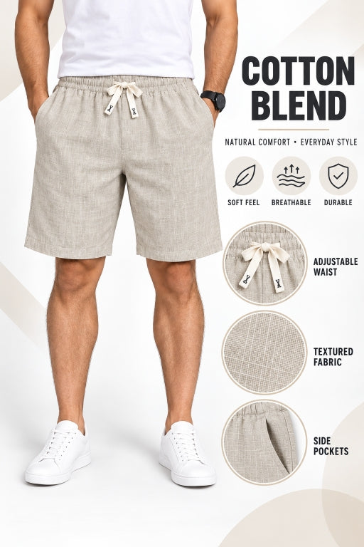 Men’s Cargo Shorts with Utility Pockets | Regular Fit Casual Knee-Length Shorts