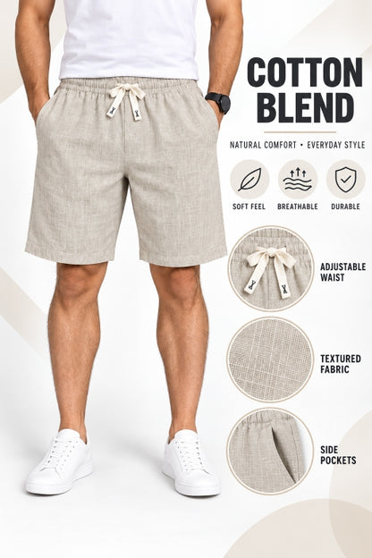 Men’s Cargo Shorts with Utility Pockets | Regular Fit Casual Knee-Length Shorts